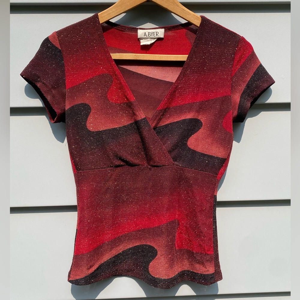 y2k amy byer glitter blouse